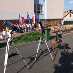 Obserwacje powierzchni Słońca - festyn w Rozdrażewie 05.06.2016