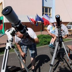 Obserwacje powierzchni Słońca - festyn w Rozdrażewie 05.06.2016