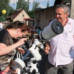 Obserwacje powierzchni Słońca - festyn w Rozdrażewie 05.06.2016