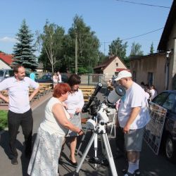 Obserwacje powierzchni Słońca - festyn w Rozdrażewie 05.06.2016