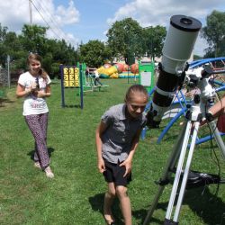 Obserwacje astronomiczne podczas festynu szkolnego w Nowej Wsi - 18.06.2017